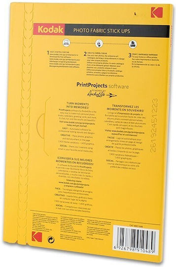 Kodak Paper Canvas Texture Stick Up Repositionable 10x15 255g 20 Sheets