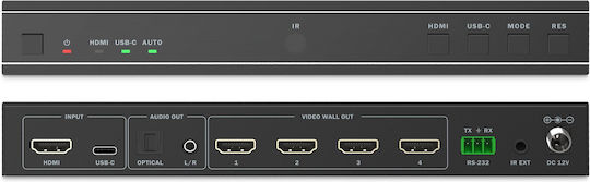 Digitus Ds-55351 Video Wall Controller 4 Displays 4k/30hz Black