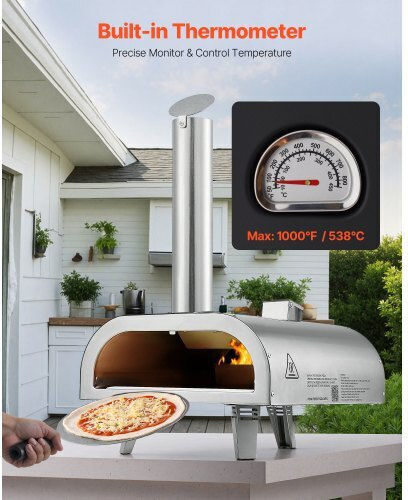 Vevor Pizzaofen Holz Silver