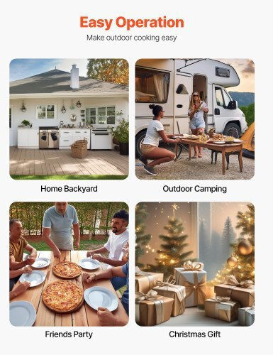Vevor Pizzaofen Holz Silver