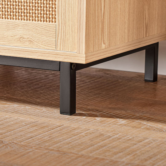 Mobilier de Intrare cu Bancă Natural & Grey 110x40x49cm