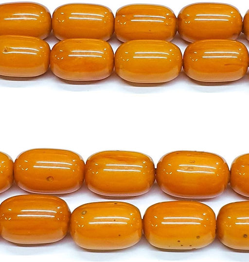 Roloi Komboloi Resin Worry Beads with 33 Beads Orange 42cm