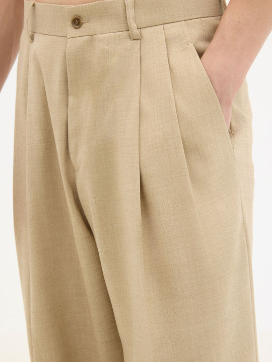 Pantaloni Elastic Beige