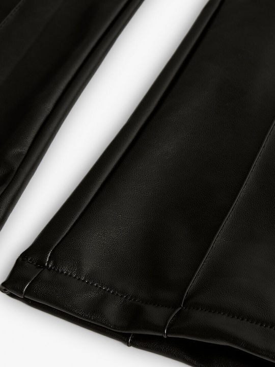 Kids' Leather Pants Black