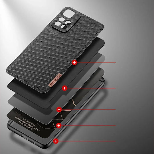 Dux Ducis Fino Back Cover Silicon / Tesatura Negru (Poco M4 Pro 5G / Redmi Note 11s 5G )