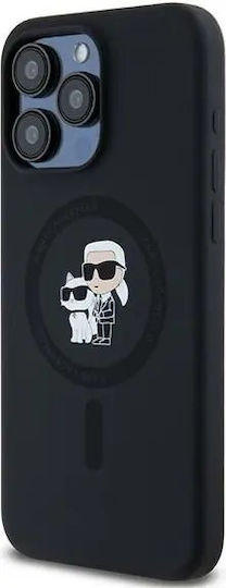 Karl Lagerfeld Karl&Choupette Back Cover Plastic / Silicone Black (iPhone 15 Pro Max)