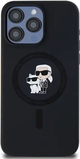 Karl Lagerfeld Karl&Choupette Back Cover Plastic / Silicone Black (iPhone 15 Pro Max)