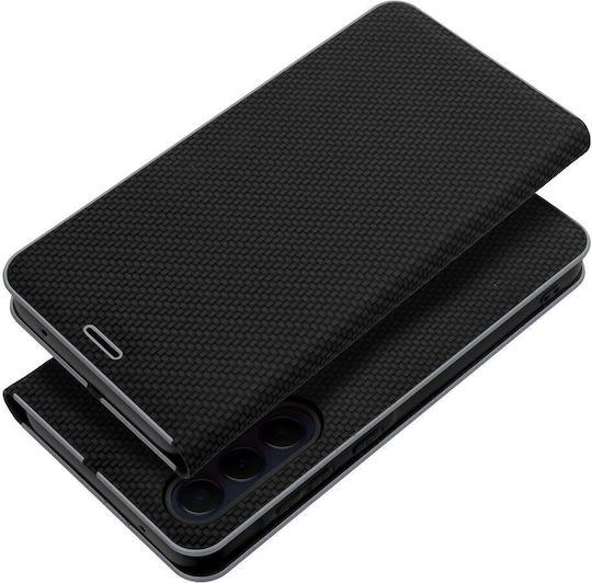 Forcell Luna Carbon Книга Пластмаса Черен (Redmi 10 / 10 2022)