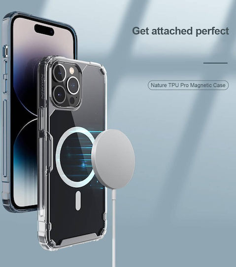 Nillkin Nature Pro Magnetic Back Cover Σιλικόνης Διάφανο/Μπλε (iPhone 14 Pro)