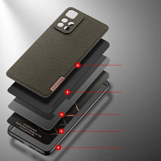 Dux Ducis Fino Back Cover Σιλικόνης / Υφασμάτινο Πράσινο (Poco M4 Pro 5G / Redmi Note 11s 5G)