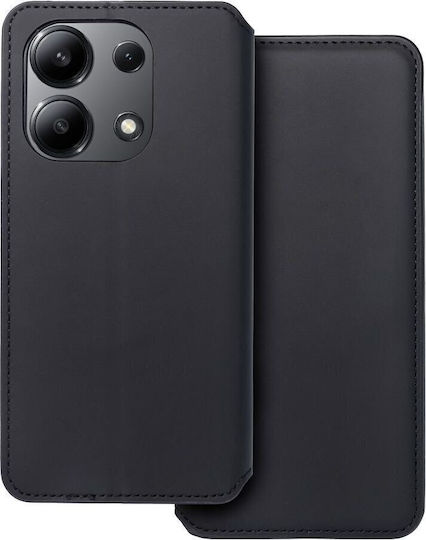 Dual Pocket Book Piele / Plastic Negru (Redmi Note 13 4G)