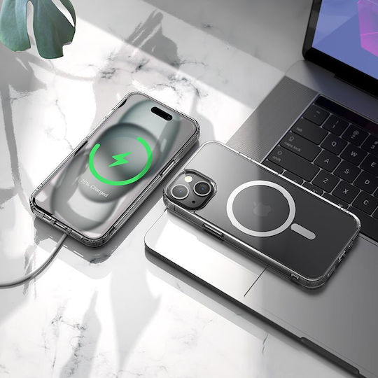 Hoco Airbag Umschlag Rückseite Silikon 2mm Magnetisch Transparent (iPhone 15 Plus / 16 Plus)