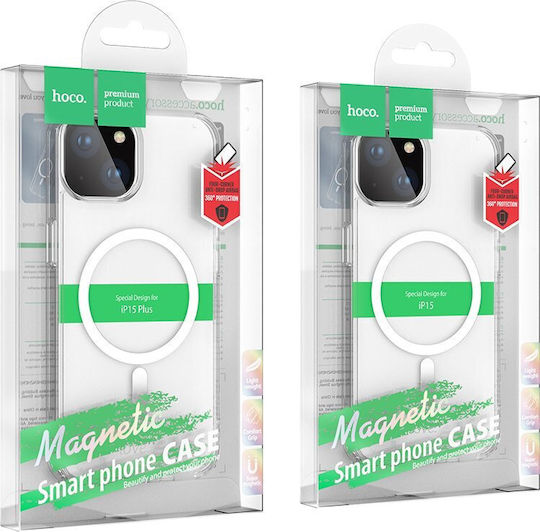 Hoco Airbag Umschlag Rückseite Silikon 2mm Magnetisch Transparent (iPhone 15 Plus / 16 Plus)