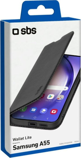 SBS Lite Wallet Plastic Negru (Samsung A55 5G)