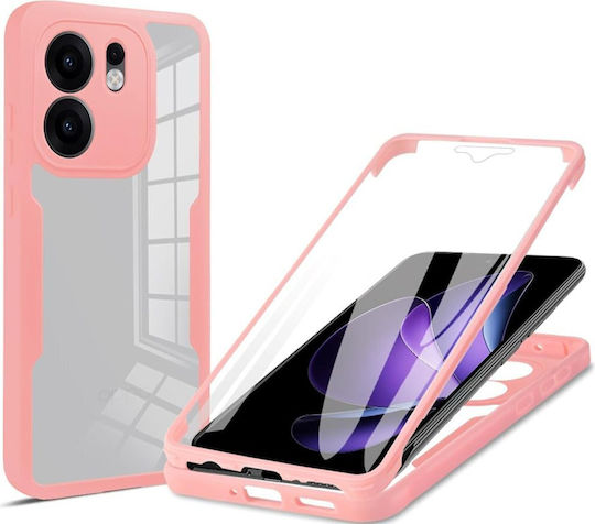 Techsuit ColorVerse 360 Full Cover Silicone Pink Mobile Phone Case Compatible With Oppo Reno13 F 4G Reno13 F 5G Reno13 FS 5G
