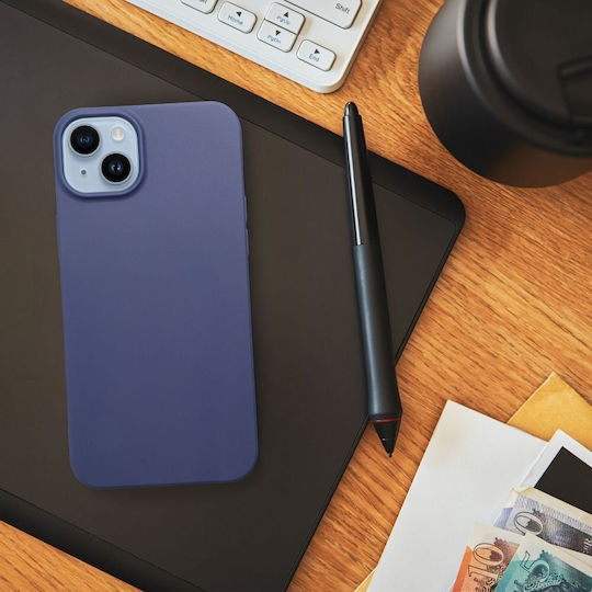 Matt Umschlag Rückseite Silikon Blau (Samsung A25 5G)