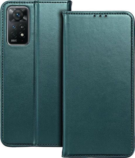 Magneto Book Silicone / Fabric / Plastic Green (Redmi 13C, Poco C65)