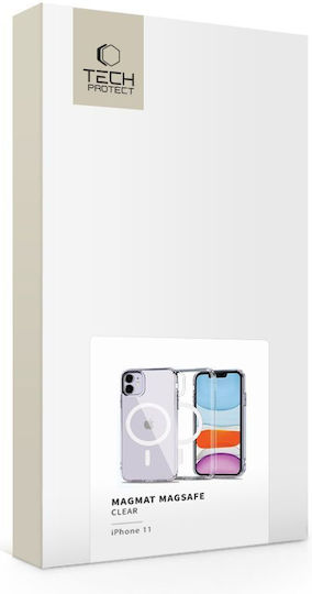 Tech-Protect Magmat Magsafe Umschlag Rückseite Kunststoff / Silikon 2mm Transparent (iPhone 11)