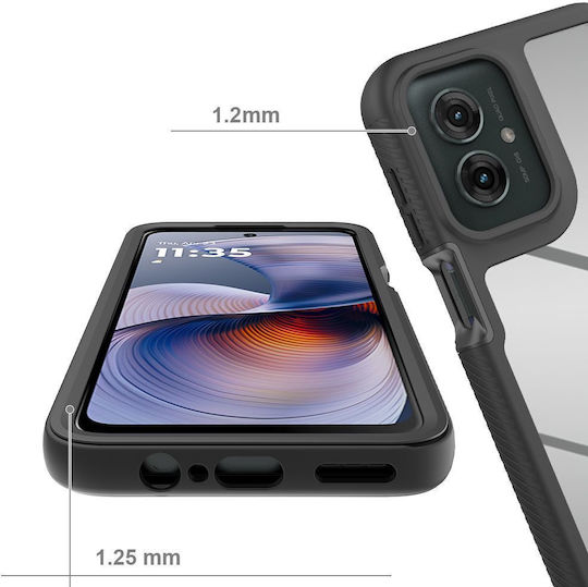 Tech-Protect DEFENSE 360 Full Cover Plastic / Silicone 1.23mm Black (Motorola Moto G15 / G15 Power / G17 / G17 Power)
