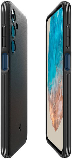 Spigen Essential Sandblast Umschlag Rückseite Silikon Schwarz (Galaxy M35)