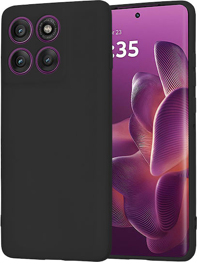 Techsuit Umschlag Rückseite Silikon Schwarz (Motorola Edge 60 Pro - Techsuit)