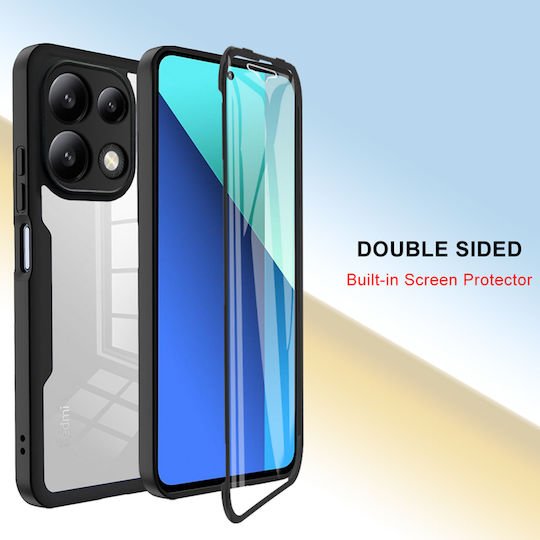 Techsuit ColorVerse 360 Full Cover Σιλικόνης Σετ με Τζαμάκι Ροζ (Redmi Note 13 4G)