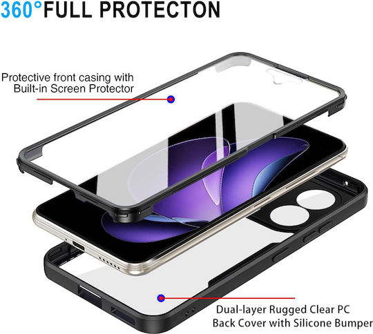 Techsuit ColorVerse 360 Full Cover Silicone Blue Mobile Phone Case Compatible With Oppo Reno13 F 4G Oppo Reno13 F 5G Oppo Reno13 FS 5G