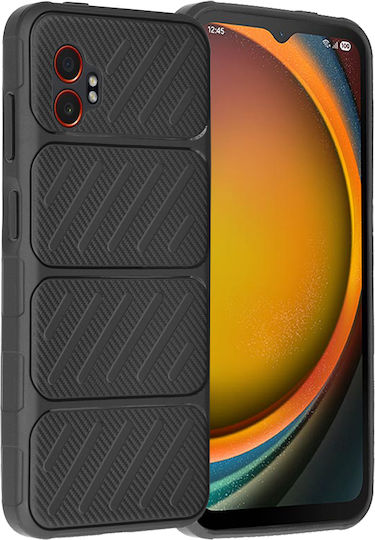 Techsuit Carbon Back Cover Silicone Black (Galaxy XCover7)