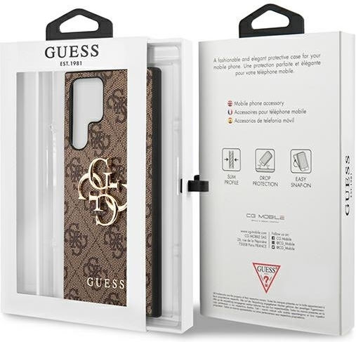 Guess Задна корица Пластмаса Кафяв (Galaxy S22 Ultra 5G)