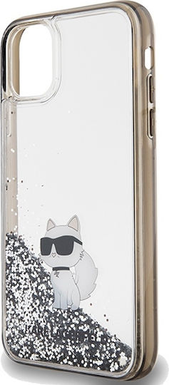 Karl Lagerfeld Liquid Glitter Choupette Back Cover Silicone / Plastic Transparent (iPhone 11)