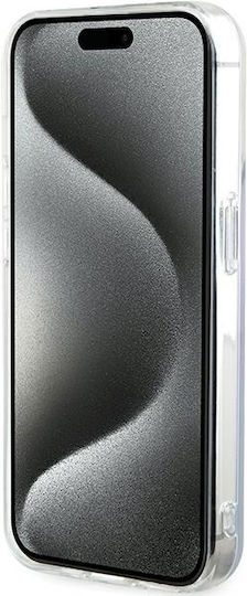 Guess Iml Iridescent Magsafe Umschlag Rückseite Kunststoff Lila (iPhone 15 Pro Max)