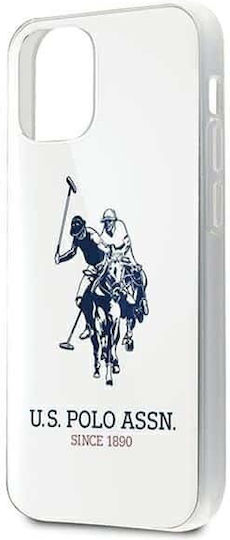 U.S. Polo Assn. Shiny Big Logo Back Cover Silicone White (iPhone 12 mini)