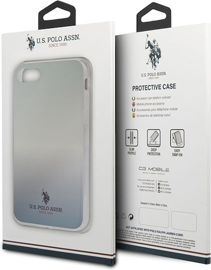 U.S. Polo Assn. Gradient Pattern Back Cover Silicon Albastru (iPhone SE 2022/2020/8/7)