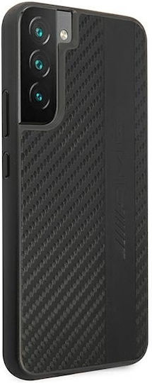 Mercedes-Benz Carbon Stripe & Embossed Umschlag Rückseite Kunststoff Schwarz (Galaxy S22+ 5G)