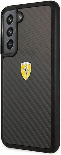 Ferrari On Track Real Carbon Umschlag Rückseite Kunststoff Schwarz (Galaxy S22+ 5G)