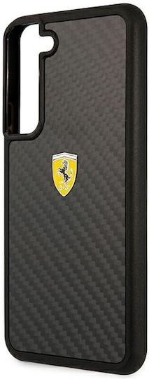 Ferrari On Track Real Carbon Umschlag Rückseite Kunststoff Schwarz (Galaxy S22+ 5G)