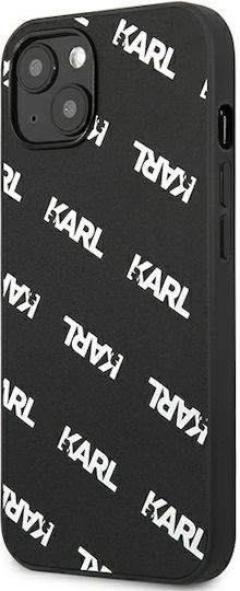 Karl Lagerfeld Allover Umschlag Rückseite Kunststoff Schwarz (iPhone 13 Mini)