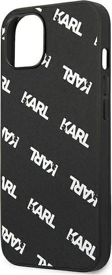 Karl Lagerfeld Allover Umschlag Rückseite Kunststoff Schwarz (iPhone 13 Mini)