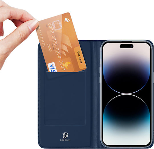 Dux Ducis Skin Pro Buchen Sie Synthetisches Leder Schwarz (iPhone 14 Pro Max)