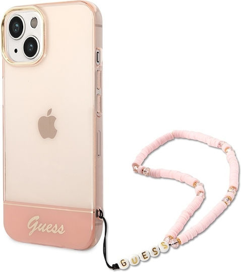 Guess Umschlag Rückseite Kunststoff Pink / Pink (iPhone 14 Plus)