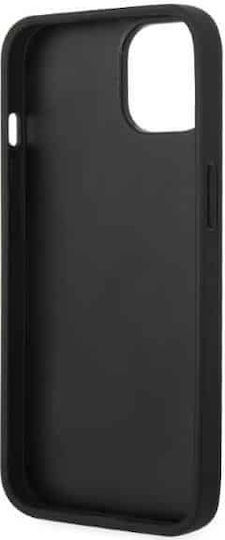 U.S. Polo Assn. Leather Stitch Back Cover Synthetic Leather / Silicone Navy Blue (iPhone 14 Plus)
