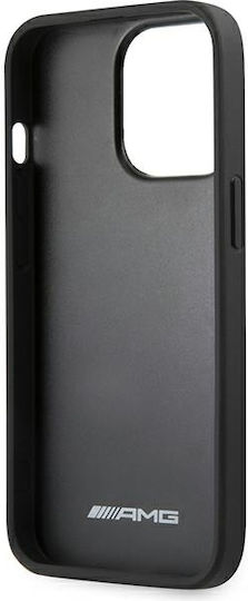 Mercedes-Benz Leather Hot Stamped Back Cover Leather Black (iPhone 14 Pro)