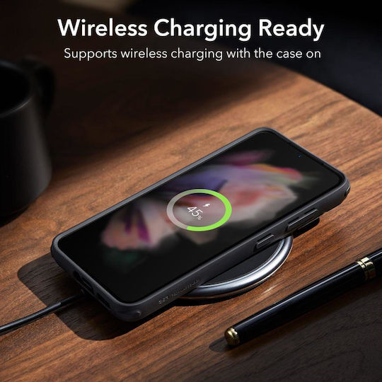 ESR Classic Kickstand Umschlag Rückseite Silikon 1.2mm Clear/Black (Galaxy S23+)