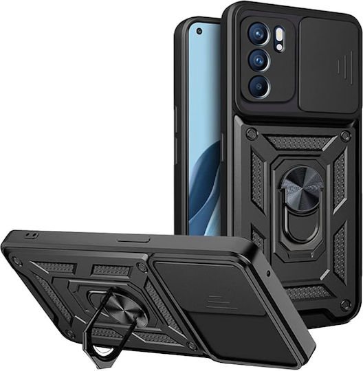 Techsuit CamShield Series Back Cover Πλαστικό / Σιλικόνης Μαύρο (Oppo Reno6)