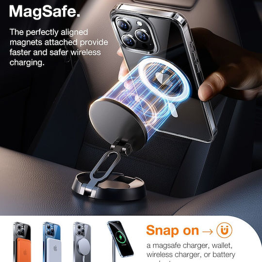 Torras Diamond Clear-mag Back Cover Tempered Glass 1.016mm Magnetic Transparent (iPhone 15 Pro)