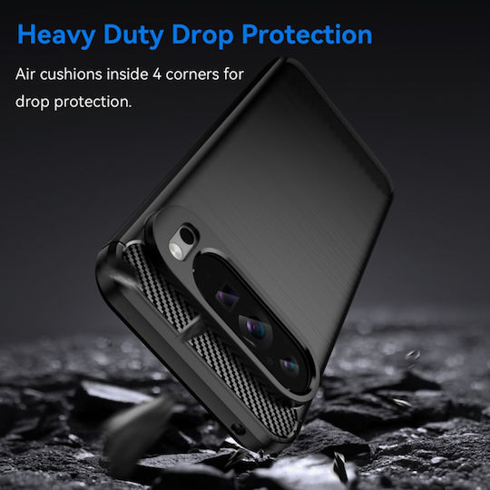 Techsuit Carbon Back Cover Silicone Black (Google Pixel 9 Pro XL)