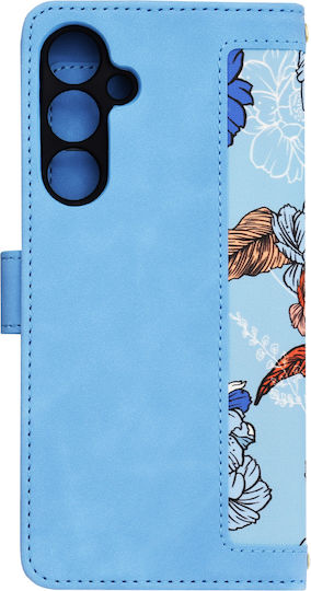 Techsuit Back Cover Synthetic Leather / Silicone with Strap Blue (Galaxy A55)