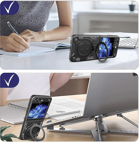 Techsuit Back Cover Σιλικόνης Μαύρο (Samsung Galaxy Z Flip6)