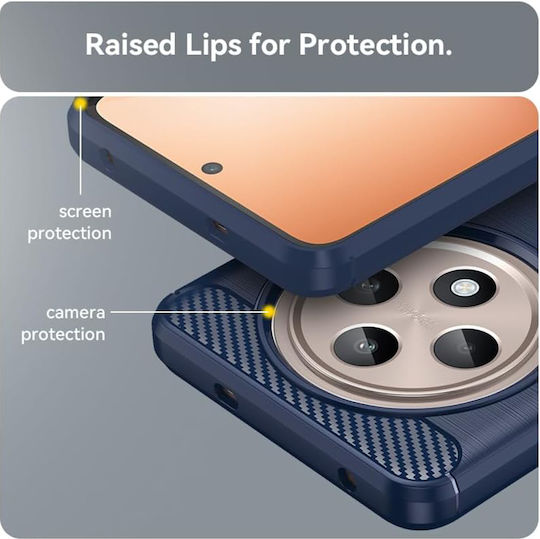 Techsuit Carbon Back Cover Σιλικόνης Μπλε (Oppo Reno12 F, Oppo Reno12 FS)