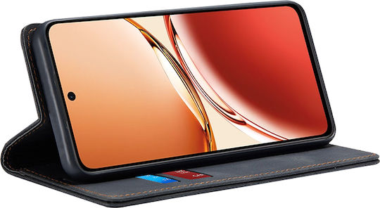 Techsuit Back Cover Σιλικόνης / Δερματίνης Μαύρο (Oppo Reno12 F, Oppo Reno12 FS)